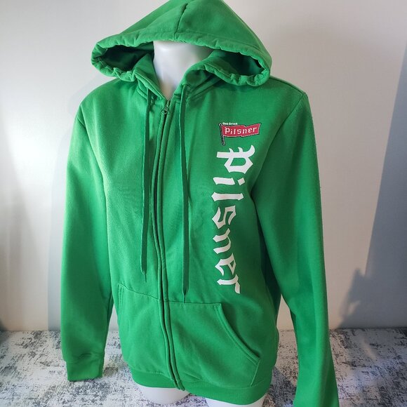 Pretty Sweet Green Pilsner Beer Zip Up Hoody - Picture 9 of 13